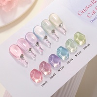 DANNYCOLL Collection d'été 6 couleurs Ensemble de vernis à ongles gel pour les yeux de chat Marque privée Vente en gros Vernis à ongles gel pour les yeux de chat en gelée Logo personnalisé