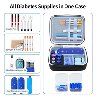 SIYOUCASE Nouvelle trousse de rangement pour insuline en EVA grande capacité pour tous les fournitures de diabète, trousse de voyage modulable pour soins du diabète