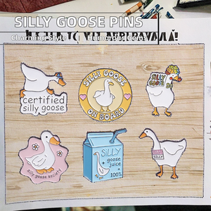 Pin Enamel Angsa Lucu Bersertifikat, Bros Hewan Kartun Kustom, Lencana Logam Lucu, Perhiasan Antik, Hadiah untuk Anak-Anak dan Teman - Product Image 3