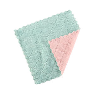 Chiffons de cuisine réutilisables en microfibre 27*16cm, serviettes absorbantes en microfibre corail pour le nettoyage sanitaire - Product Image 4