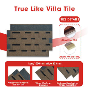 <span class=keywords><strong>Bardeaux</strong></span> de toiture en <span class=keywords><strong>asphalte</strong></span> <span class=keywords><strong>brun</strong></span> imperméables à double couche, modernes et de qualité supérieure, pour projets de villas et <span class=keywords><strong>d</strong></span>'hôtels - Product Image 3