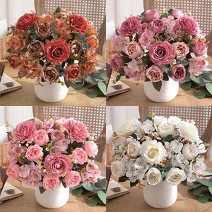 باقة زهور صناعية بنمط طبيعي 6 جذع من الكركديه الإبداعي زخارف طاولة - Product Image 5