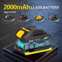 Perceuse à percussion électrique sans balais 21V DC au lithium-ion, moteur 500W, batterie 1.5AH, outils OEM, sans clé, vente en gros