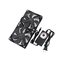 Ventilateur de refroidissement pour boîtier d'ordinateur HangdaHui 120 mm 110 V-240 V avec contrôleur de vitesse pour routeur PS4, moteur CC sans balais, silencieux 37 dB
