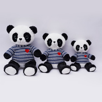Offre Spéciale mignon doux saint valentin avec coeur je t'aime petite amie cadeau en peluche peluche Panda jouets fabricant personnalisé