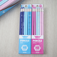 Usine de papeterie promotionnelle crayon crayon Standard avec Logo HB 2B en bois Chine pas cher en gros PaperCustom Design noir rouge