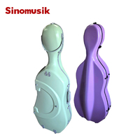 Étui pour violoncelle 4/4 en matériau PC de la marque Sinomusik, diverses couleurs, accessoires musicaux fabriqués en Chine