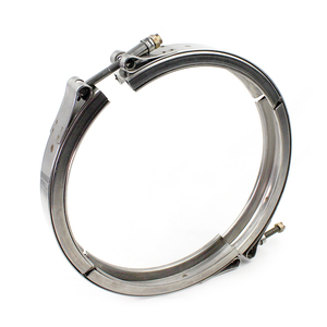 Collier de serrage V-Band en acier inoxydable sur mesure, grande taille, 10 pouces, 12 pouces, 16 pouces, pour collecteurs d'échappement turbo, colliers de serrage V-Band, fabrication - Product Image 2