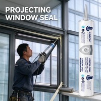 JUNBOM 9800 Mastic silicone structurel résistant aux UV pour façades vitrées, service OEM, durcissement neutre, durcissement à l'oxyme, collage de verre en vrac