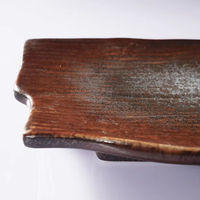 Grande assiette en céramique de style japonais avec motif de bois de chauffage Plat plat carré créatif de forme spéciale pour ensembles de vaisselle Sashimi