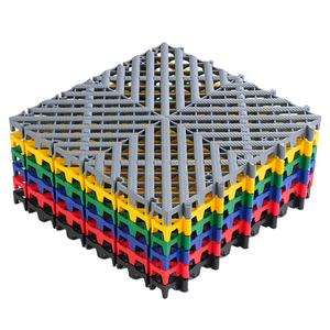 40x40cm Square PP <b>Plastic</b> Floor <b>Tiles</b> Anti-Skid Drain Holes Waterproof Water Resistant Eco-Friendly for Home Commercial Indoor - Product Image 1