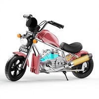Moto électrique Harley pour enfants, jouet à roulettes, moto électrique pour enfants avec musique Bluetooth, phare LED, freinage sécurisé