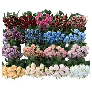 Nouveau commerce extérieur faisceaux <span class=keywords><strong>Rose</strong></span> usine 18 <span class=keywords><strong>West</strong></span> Yang Lei mariage fausses fleurs Noël <span class=keywords><strong>Rose</strong></span> tenant des fleurs en gros - Product Image 5