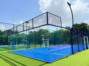 Terrain de padel professionnel super panoramique de qualité supérieure, prix abordable, pour sports de plein air, dimensions 20*10m et 20*6m, assemblé en usine. - Product Image 5