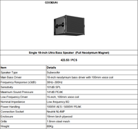Système de sonorisation PA LA-210 avec deux enceintes line array de 10 pouces et un caisson de basses actif de 18 pouces