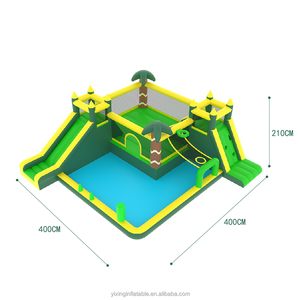 Château gonflable avec 2 toboggans et mur d'escalade, piscine à balles, panier de basket - Product Image 2