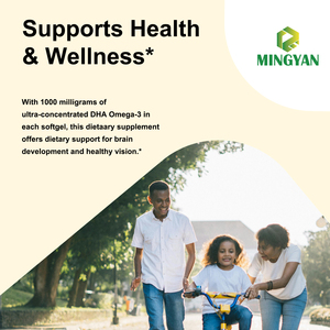 OEM/ODM Premium alpal DHA 350mg & DPA suplemen dengan astraxanthin-Vegan Omega-3 untuk otak, mata & kesehatan hati, 60 gel lunak - Product Image 2