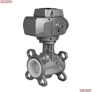 Válvula de Mariposa Motorizada Eléctrica COVNA DN100 PN16 de 4 Pulgadas, 12 Voltios, con Revestimiento de PTFE, Tipo Wafer, de Hierro Fundido - Product Image 5