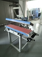 Presse à chaud manuelle supérieure et inférieure 35x140cm résistante au frottement pour rubans et cordons, idéale pour la sublimation de rubans
