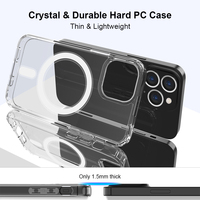 Étui de téléphone portable 7 en 1, protecteur d'écran en verre trempé transparent magnétique, protecteur d'objectif d'appareil photo pour iPhone 13 14 15 16 Pro Max Plus
