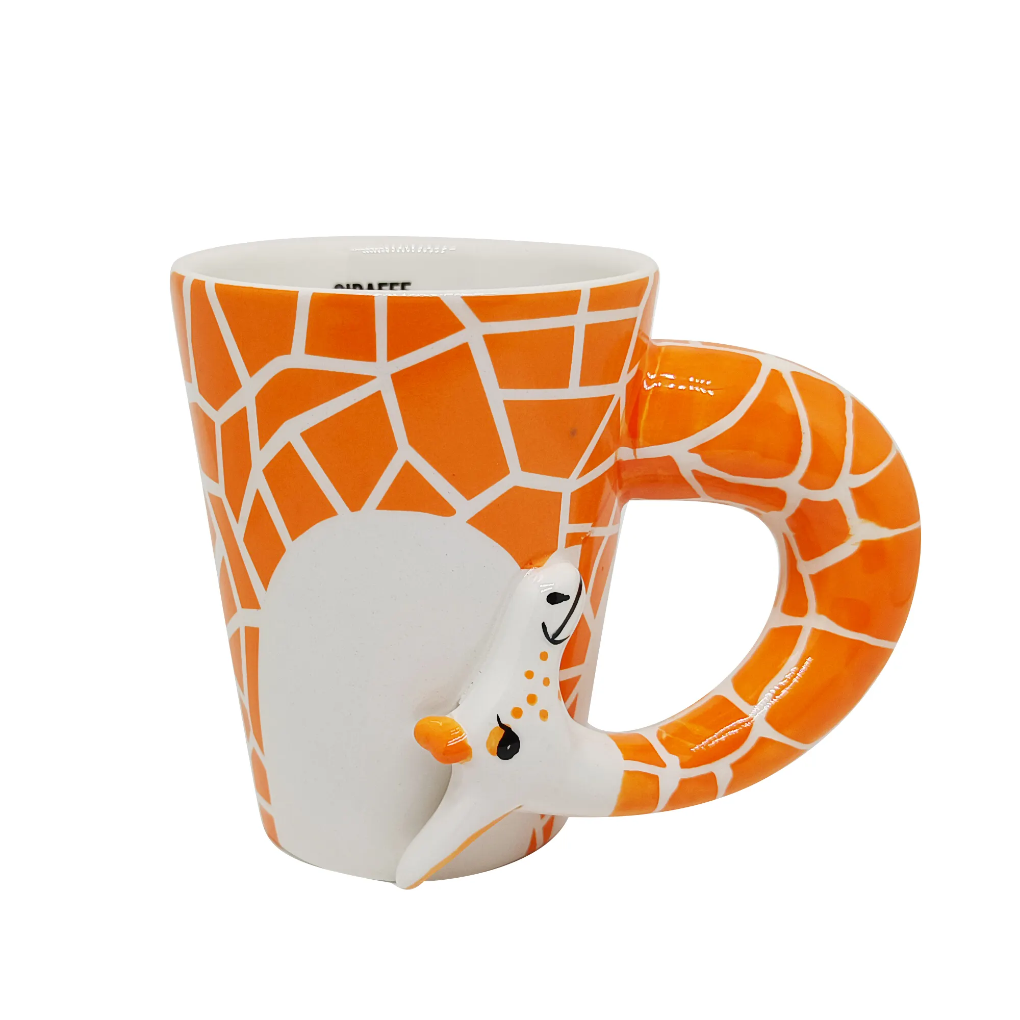 Garfield Mug keramik hewan kartun, Mug kotak coklat kopi Tiongkok, hadiah bisnis gaya Amerika Modern, Set Mug kopi lucu oranye