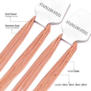 <span class=keywords><strong>Collana</strong></span> a catena in corda placcata <span class=keywords><strong>oro</strong></span> in acciaio inossidabile <span class=keywords><strong>collana</strong></span> <span class=keywords><strong>piatta</strong></span> a catena dorata da donna - Product Image 6