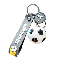 Sportliefhebbers Creatieve Stijl 3D Voetbal Sleutelhanger UV Geprint PVC Acryl Kunststof Legering Metaal Rubber Sleutelring