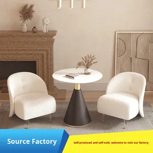 Sillón Individual Compacto <span class=keywords><strong>para</strong></span> Salas de Estar y Dormitorios, Estilo Nórdico, Salón de Belleza, Moderno, Minimalista, Tapizado, Mueble de Madera <span class=keywords><strong>para</strong></span> el Hogar - Product Image 4