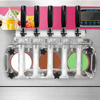 Nouvelle machine à glace molle commerciale 3+2 saveurs avec pompe à air, congélateur à yogourt glacé et machine à Açaï 220V pour lait