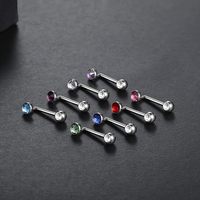 Getta Christina Vertical Hood VCH Piercing Jewelry 14G 11mm Barbell Cubic Zirconia Rings for Genitals Titanium Body Jewelry