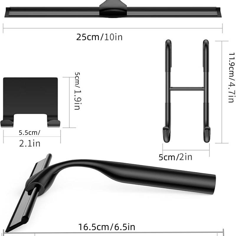 Hot New Design Zinc Alloy for Bathroom and Shower Window Cleaning Stocked Glass Squeegee Custom Shower Wiper for Cleaning · image 2