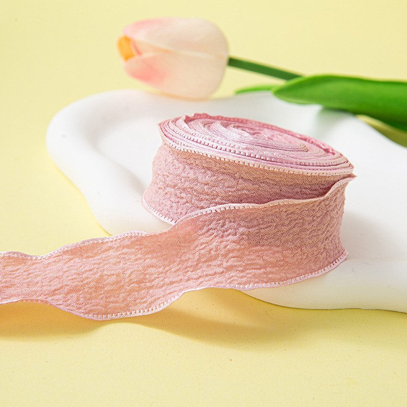 Rose poussiéreux-2,5 cm, 10 mètres par rouleau