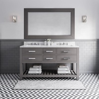 Meubles de salle de bain de luxe panneaux de bois à fermeture en douceur meubles de salle de bain sur pied en laque haut de gamme
