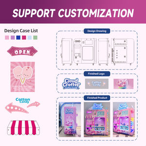 JoyFunplay produceert op maat gemaakte, volautomatische suikerspinkautomaat voor muntgeld, floss flower candy machine. - Product Image 6