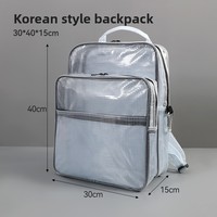 Version coréenne 17 pouces PVC antistatique sans poussière sac à dos pour salle blanche 40*30*20 sac à outils informatique en maille complète fermeture à glissière lettre