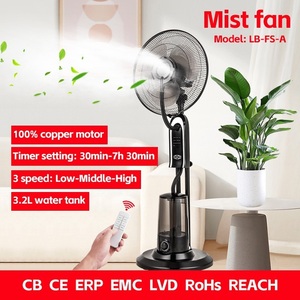 <span class=keywords><strong>Ventilador</strong></span> de pulverización de refrigeración totalmente inteligente RC eléctrico <span class=keywords><strong>con</strong></span> Control remoto de adición de <span class=keywords><strong>agua</strong></span> para el hogar, Hotel, coche, RV, Material plástico - Product Image 3
