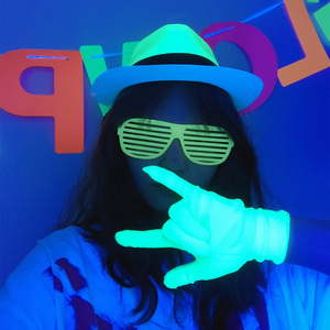 6, 12, 24, 30 pièces de fournitures de fête néon, chapeaux formels néon, chapeaux fluorescents qui brillent sous la lumière UV, <span class=keywords><strong>d</strong></span>écorations de fête UV pour adultes - Product Image 5