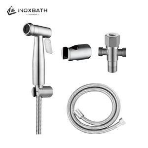 Pulvérisateur <span class=keywords><strong>de</strong></span> bidet portatif avec inverseur, ensemble Shattaf en acier inoxydable pour toilettes et couches lavables pour bébé, bec <span class=keywords><strong>de</strong></span> robinet <span class=keywords><strong>de</strong></span> douche musulman - Product Image 1