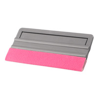 MoxB Raclette de pose de film gris argenté, grande, à bord creux, avec embout en feutre, outil pour le covering automobile