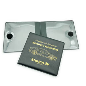 Porte-cartes d'assurance et d'enregistrement en PVC portable de haute qualité Portefeuilles haut de gamme pour les documents automobiles essentiels - Product Image 3