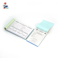 Carnet de reçus portable en papier couché imprimé offset, avec logo personnalisé, 2,75x6 pouces, 50 feuillets autocopiants en 2 exemplaires, pour boutiques de créations artisanales