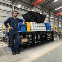 Broyeur de ferraille automatique à prix d'usine, concasseur à double arbre pour le recyclage du fer, de l'aluminium et du cuivre