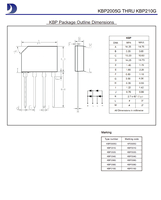 Redresseur à pont monophasé passivé au verre KBP210G 1000V 2A à montage en surface pour alimentation électrique, 100% original, code de lot traçable