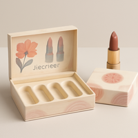 Boîte de rangement pour rouge à lèvres personnalisée, emballage cosmétique en carton rigide, coffret cadeau, imprimé floral
