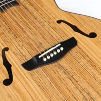 Guitare acoustique de style Jazz Hole, prix d'usine en gros, design creux en noyer, guitare acoustique de 40 pouces avec repose-bras