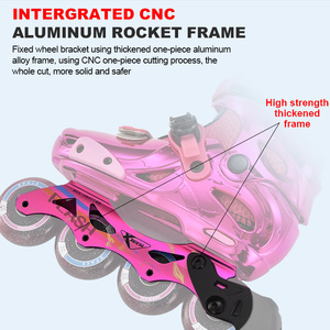Patines en Línea Profesionales de Diseño Moderno para Slalom de Velocidad, con Rodamientos PU ABEC7, Marco de Aluminio CNC, para Principiantes, Modelo <span class=keywords><strong>Margo</strong></span> - Product Image 2