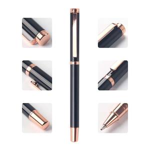 Stylo Roller Élégant et Fin en Métal, Cadeau Souvenir, Logo Personnalisé, Or Rose - Product Image 2