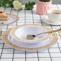 Bols à dîner réutilisables en plastique jetable robuste de qualité supérieure de 12oz pour les fêtes ou les mariages