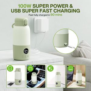 أحدث جهاز تحضير طعام الأطفال المحمول لعام <span class=keywords><strong>2025</strong></span>، قابل لإعادة الشحن عبر USB-C، منخفض الضوضاء، سعة 380 مل، تسخين سريع للسفر والسيارة والاستخدام المنزلي - Product Image 6