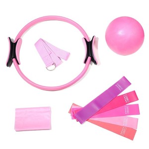 Kit <span class=keywords><strong>de</strong></span> Pilates transfrontalier 13 pièces : Anneaux et bandes <span class=keywords><strong>de</strong></span> résistance pour le fitness et le remodelage corporel - Product Image 5